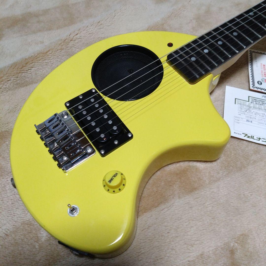 FERNANDES フェルナンデス ZO-3 イエロー アンプ内蔵 ミニギター