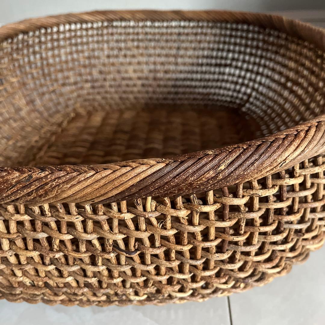 あけびバスケット　かご　スクエア籠　おしゃれ　収納　インテリア小物入れ　天然素材