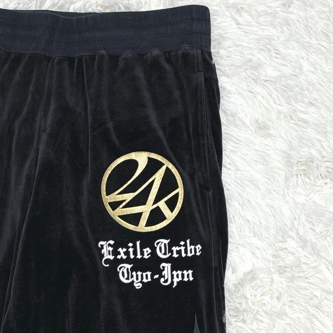 美品☆24karats EXILE ベロア ジャージ上下　ファイヤーパターン