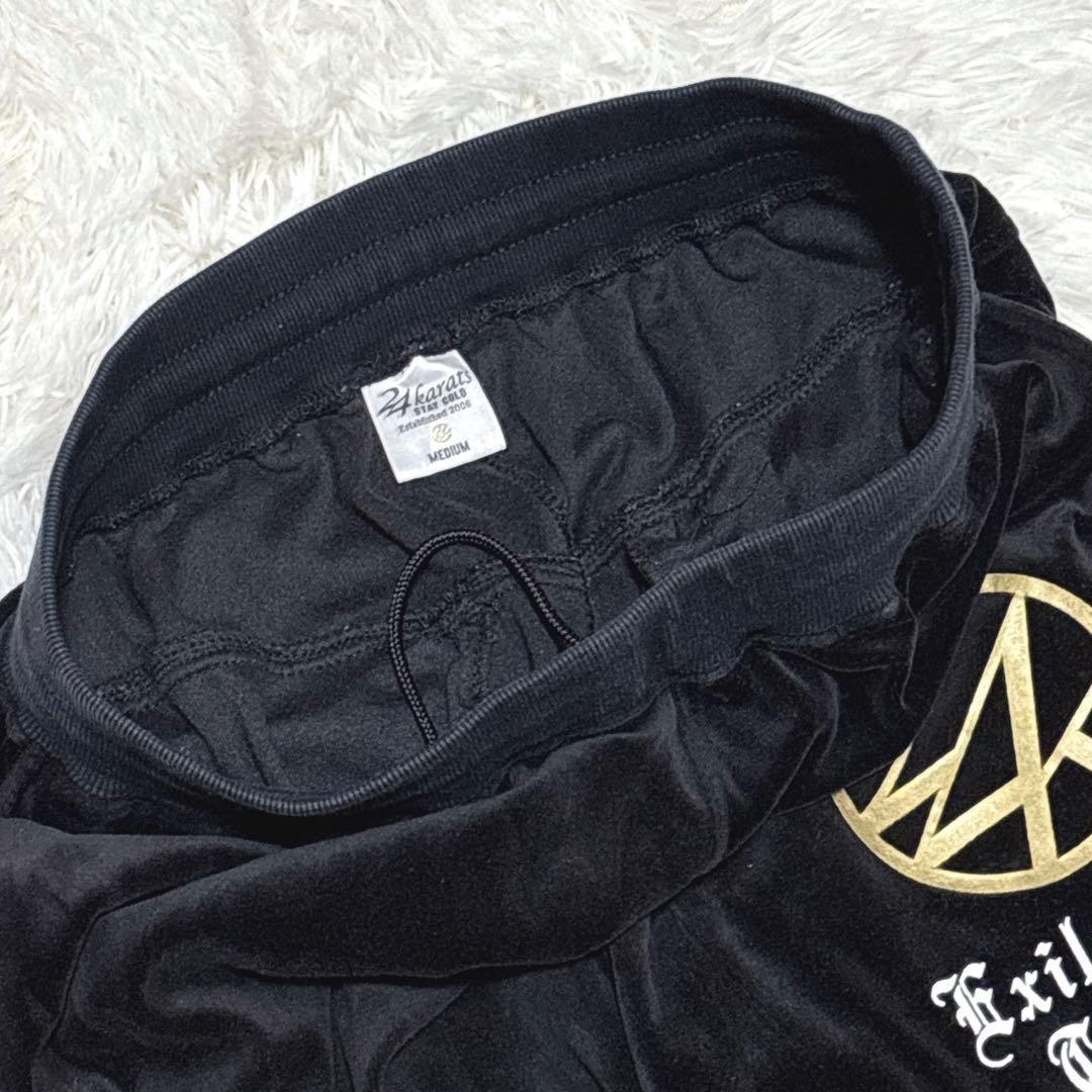 美品☆24karats EXILE ベロア ジャージ上下　ファイヤーパターン