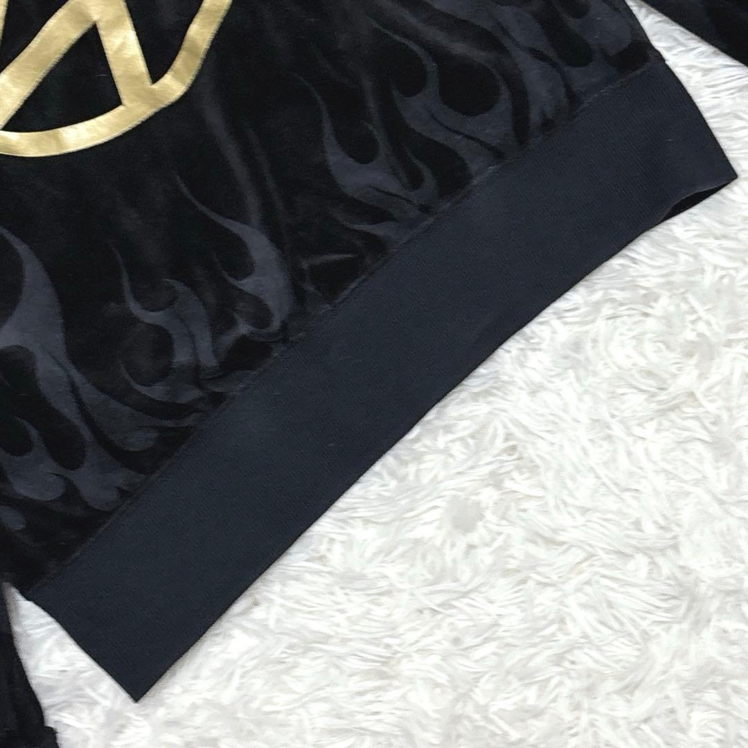 美品☆24karats EXILE ベロア ジャージ上下　ファイヤーパターン