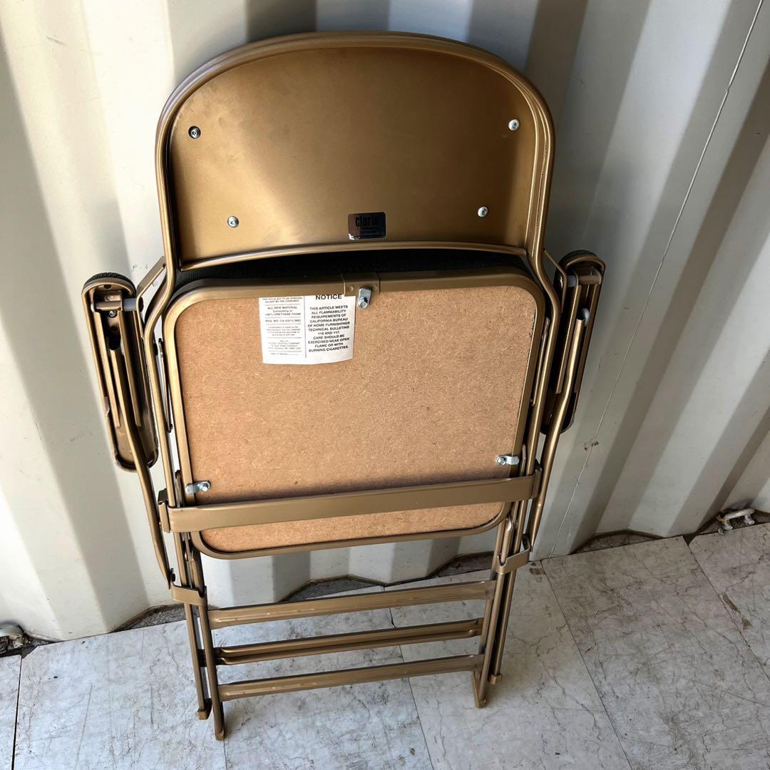 取付無料！クラリン フォールディングチェアアーム モスグリーン折りたたみチェア✨