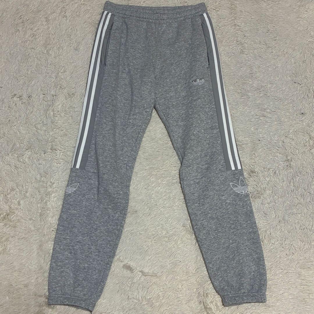 adidas スウェット パーカー パンツ 上下 グレー セットアップ ジャージ