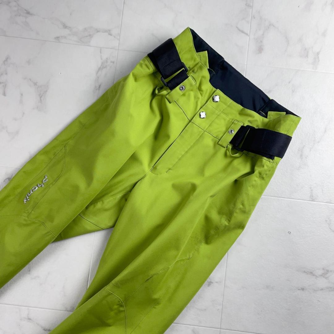 美品 phenix スキーウェア上下 ダイジェナイトサーモ 黄緑 M *YC4