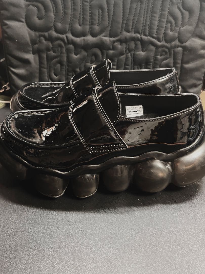 grounds 黒 ローファー JEWELRY LOAFER 25.5cm