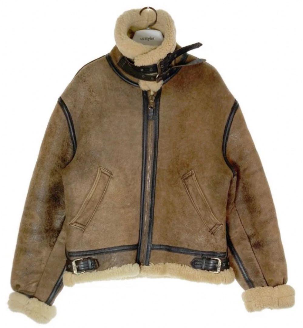 【AVIREX】B-3フライトジャケット size36 ムートン 革シープスキン