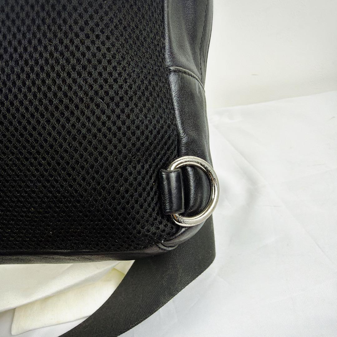 COACH コーチ レザー　PVC クロスボディバッグ シグネチャー　黒