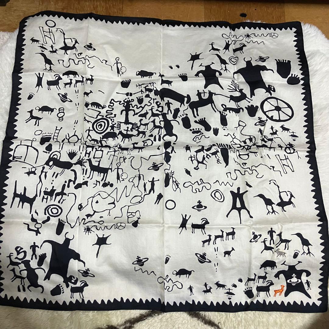 未使用 ヴィヴィアンウエストウッド 大判ハンカチ スカーフ レア 希少