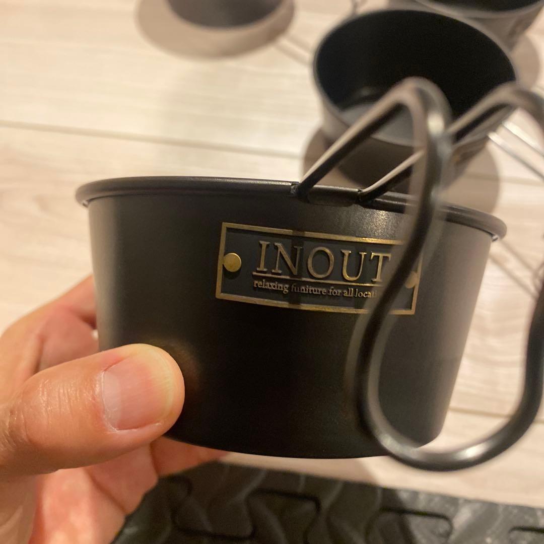 INOUT シェラカップ 4個セット 黒