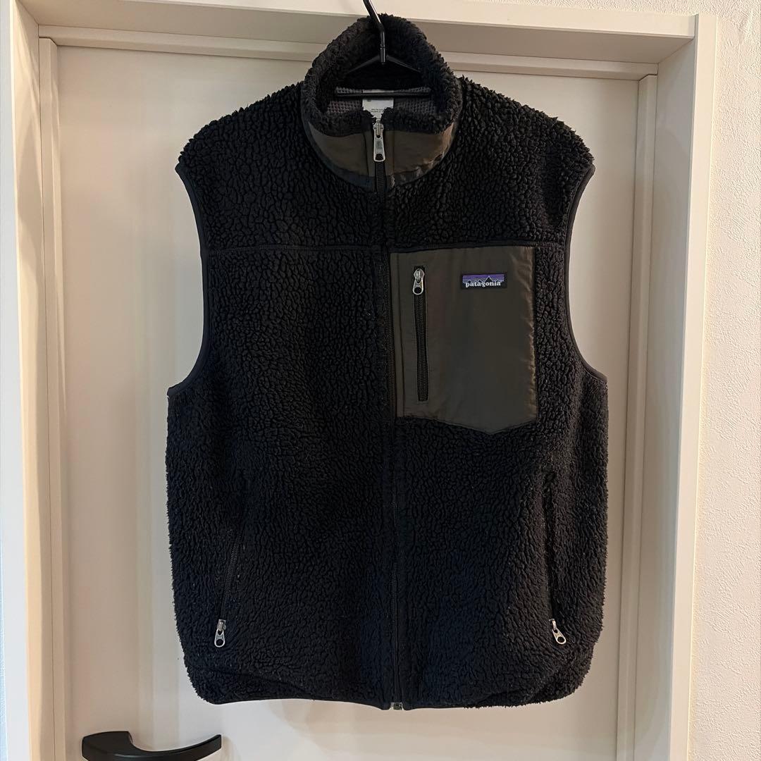 patagonia ブラック フリースベスト M レトロx - メルカリ