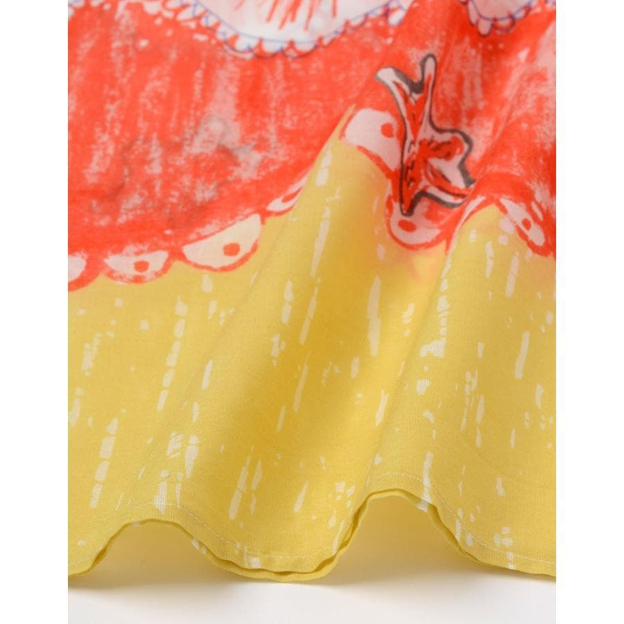 【美品】ツモリチサト・カラフルフリルパジャマ・波プリント・セットアップ