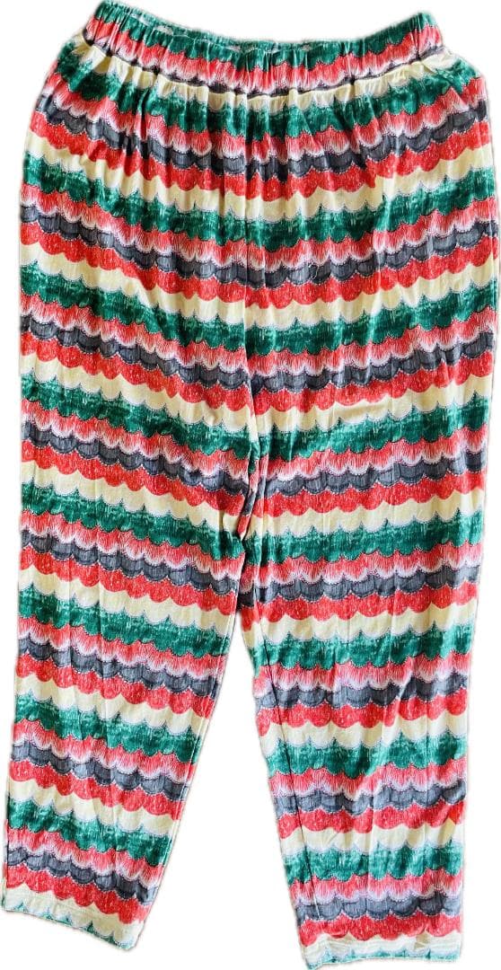 【美品】ツモリチサト・カラフルフリルパジャマ・波プリント・セットアップ