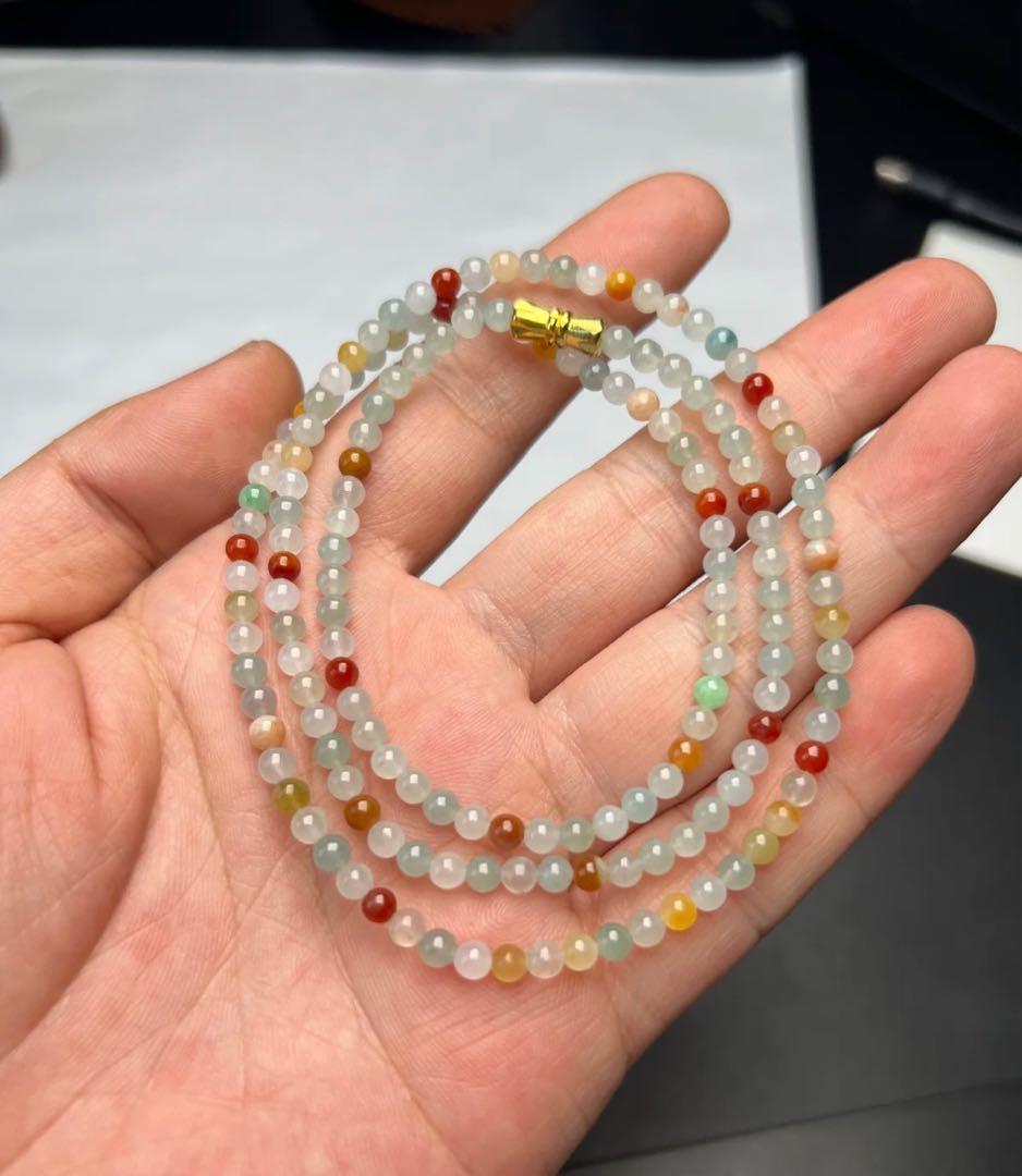 本翡翠ヒスイ翡翠小玉 ブレスレットネックレス アクセサリーミャンマー産天然本翡翠