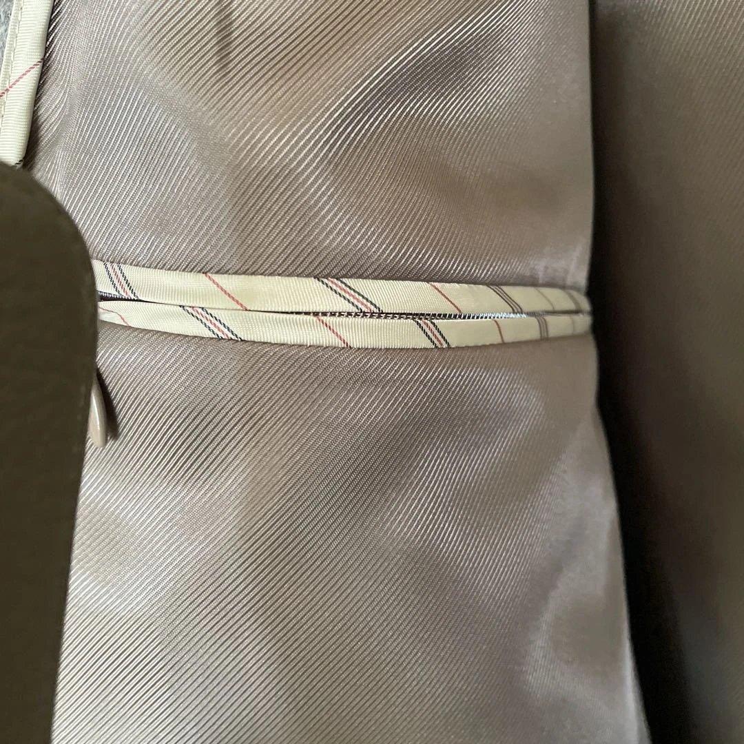 グレー ステンカラーコート カシミアウール混合