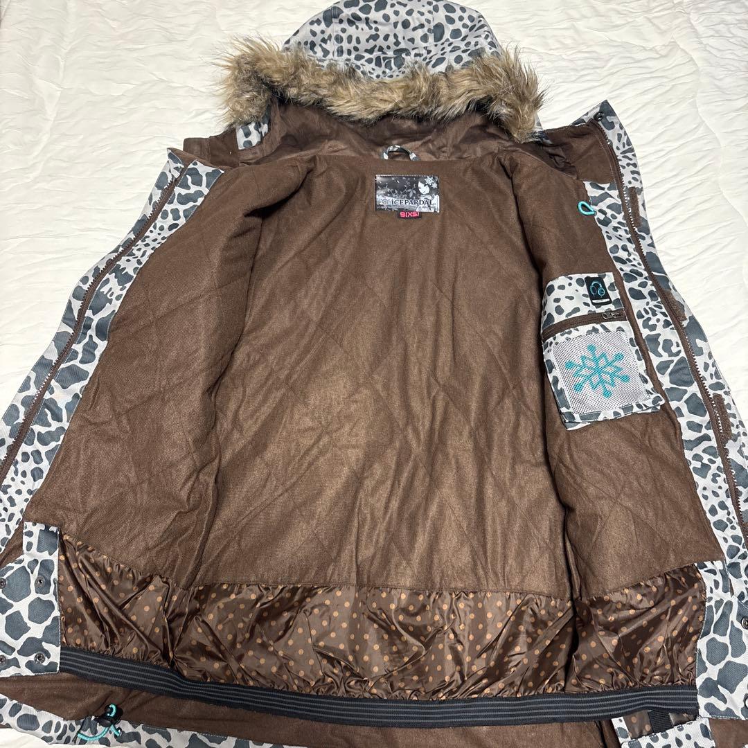 ICEPARDAL アニマル柄スノーボードウェア 9号(XS)