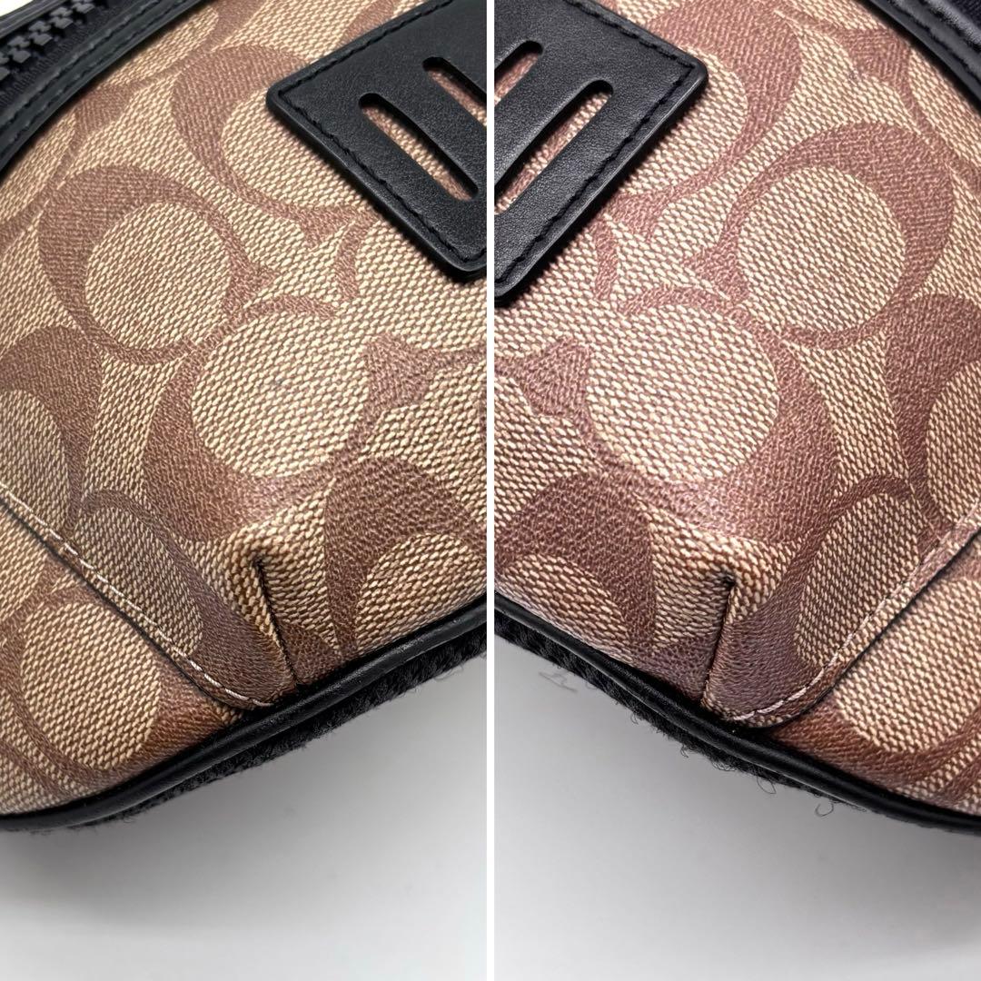 ✨良品✨ COACH　コーチ　ボディバッグ　シグネチャー　レザー　ウエストバッグ