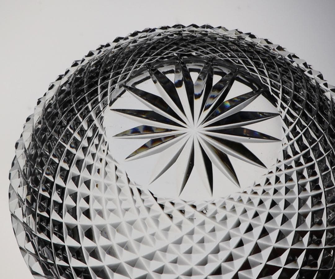 オールド・バカラ 最高級 春海好み 霰切子大型丸鉢 懐石道具