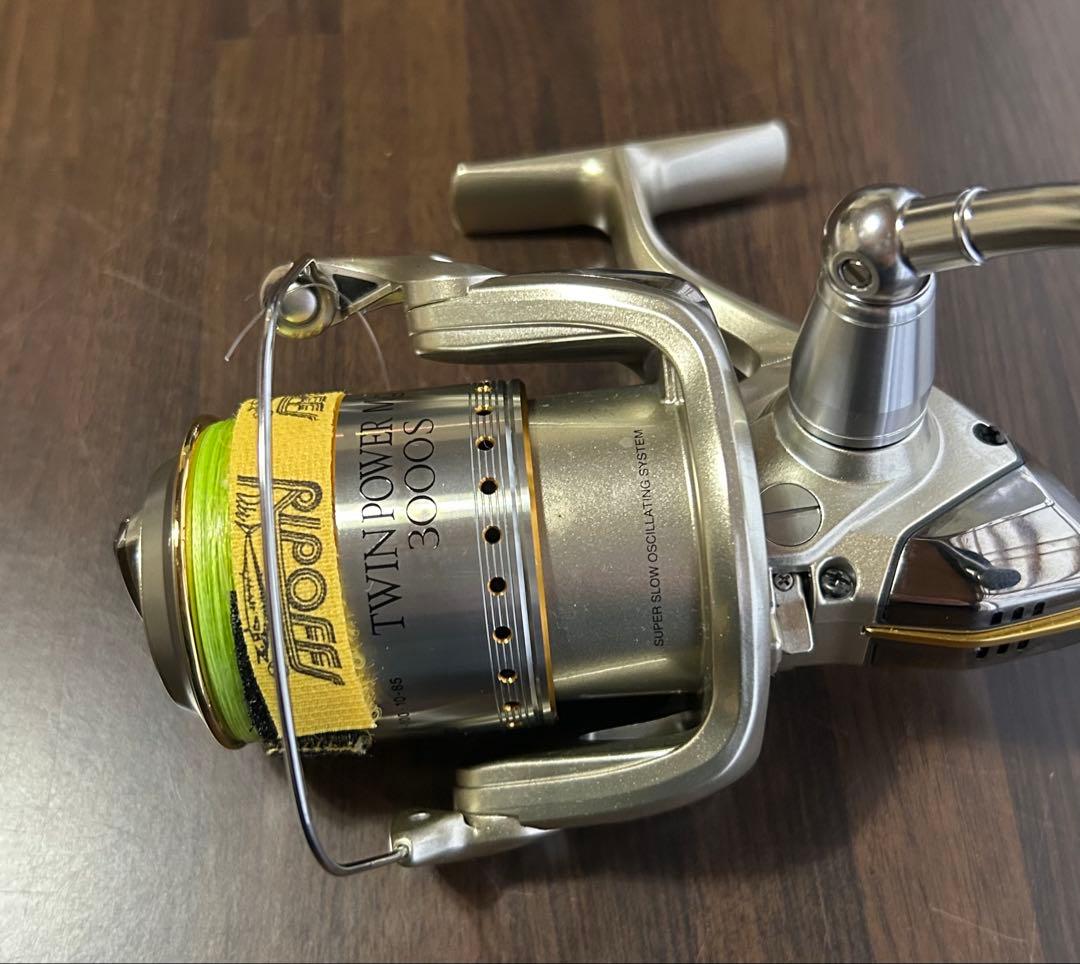 極美品！シマノ　ツインパワー Mg 3000S 夢屋ハンドル付き