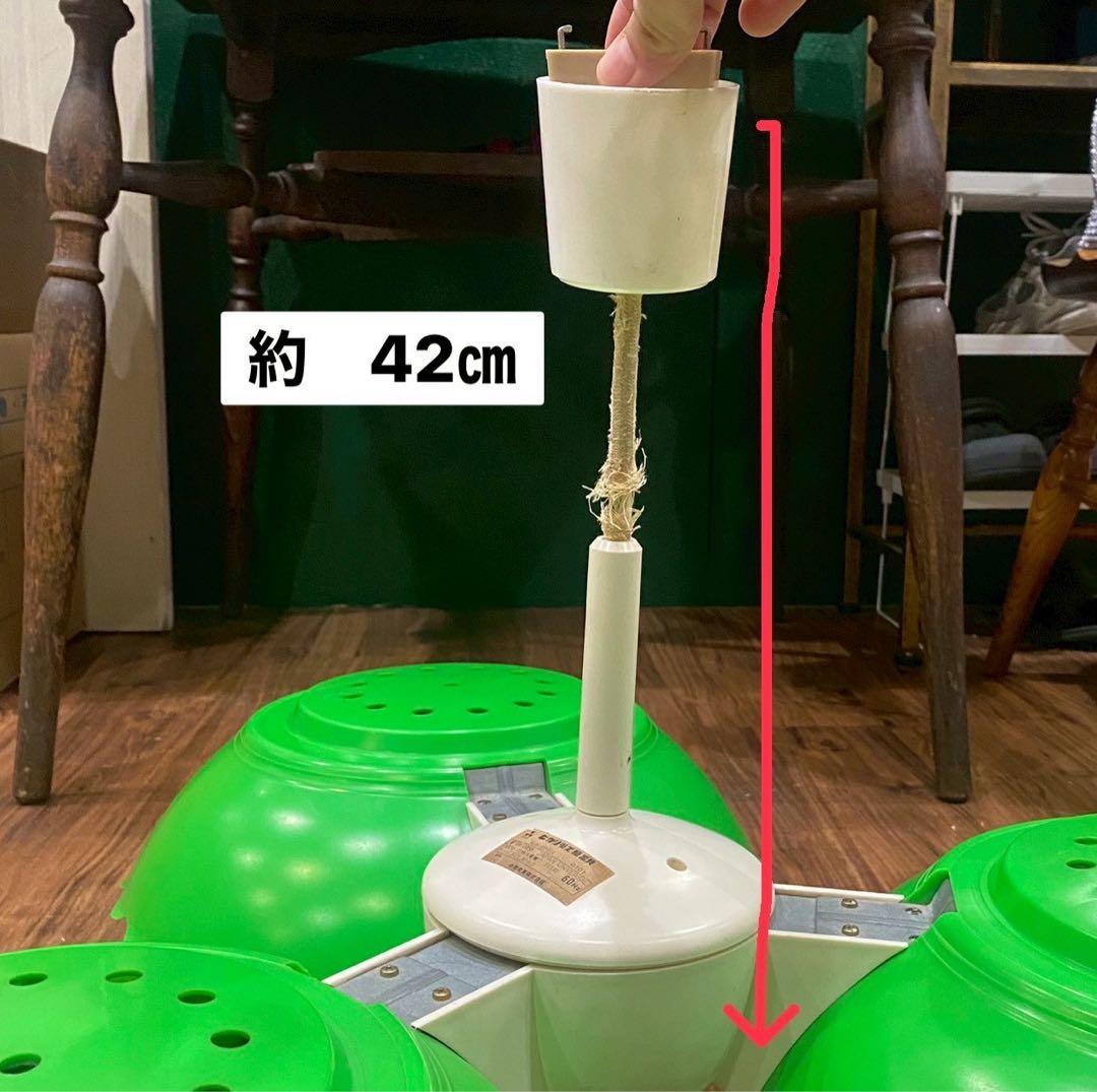緑 グリーン 3灯 天井照明 昭和レトロ 当時物 レトロポップ インテリア