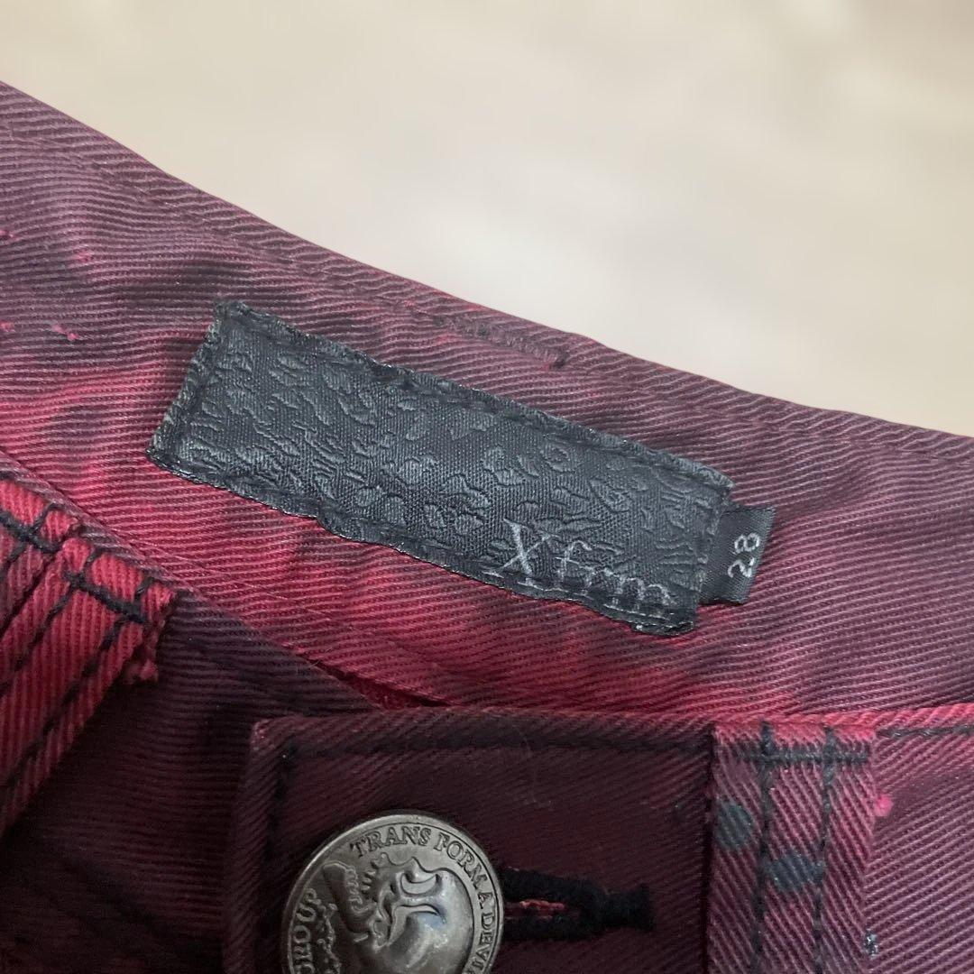 Xfrm スプラッタープリント フレアデニムパンツ 【2本セット！】y2k