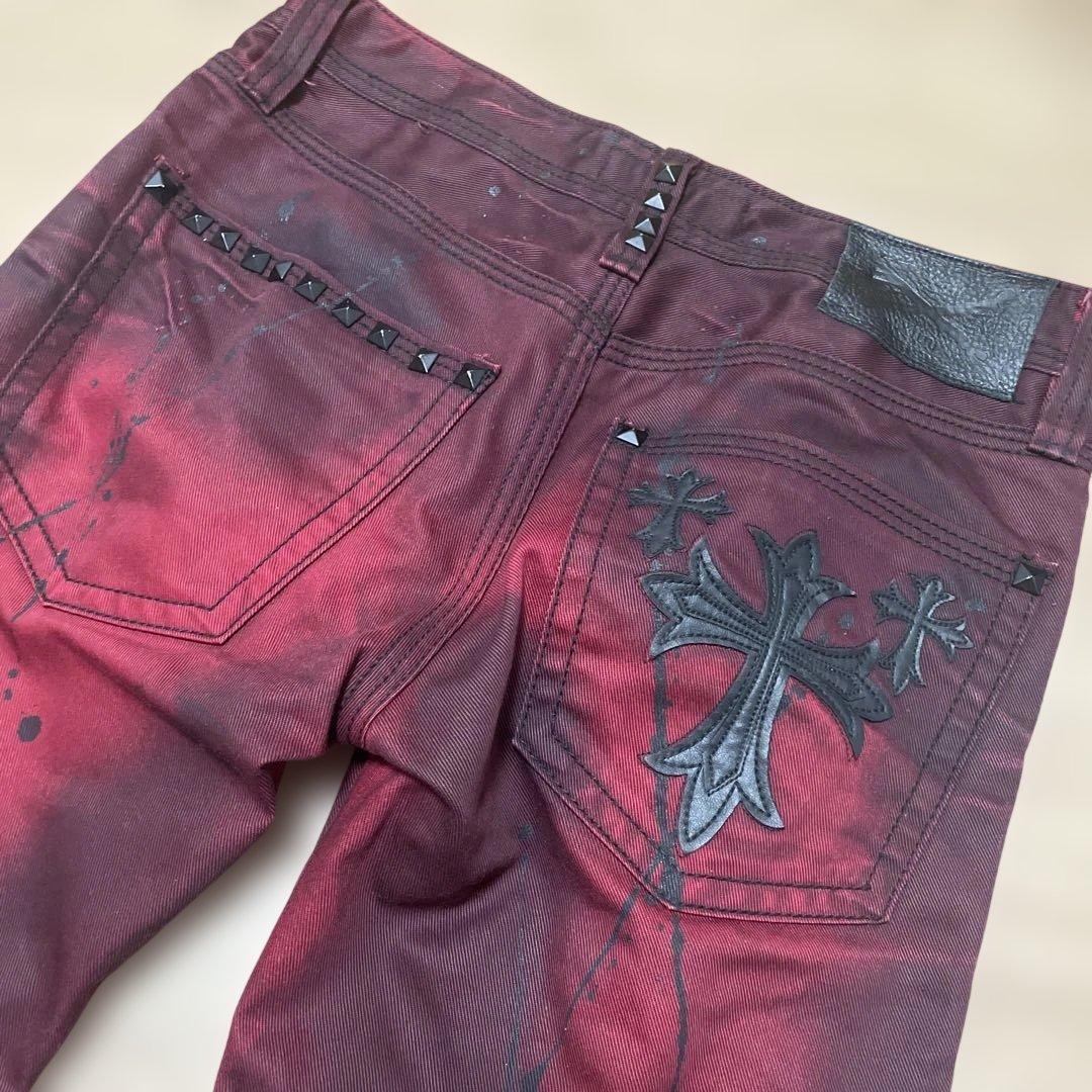 Xfrm スプラッタープリント フレアデニムパンツ 【2本セット！】y2k