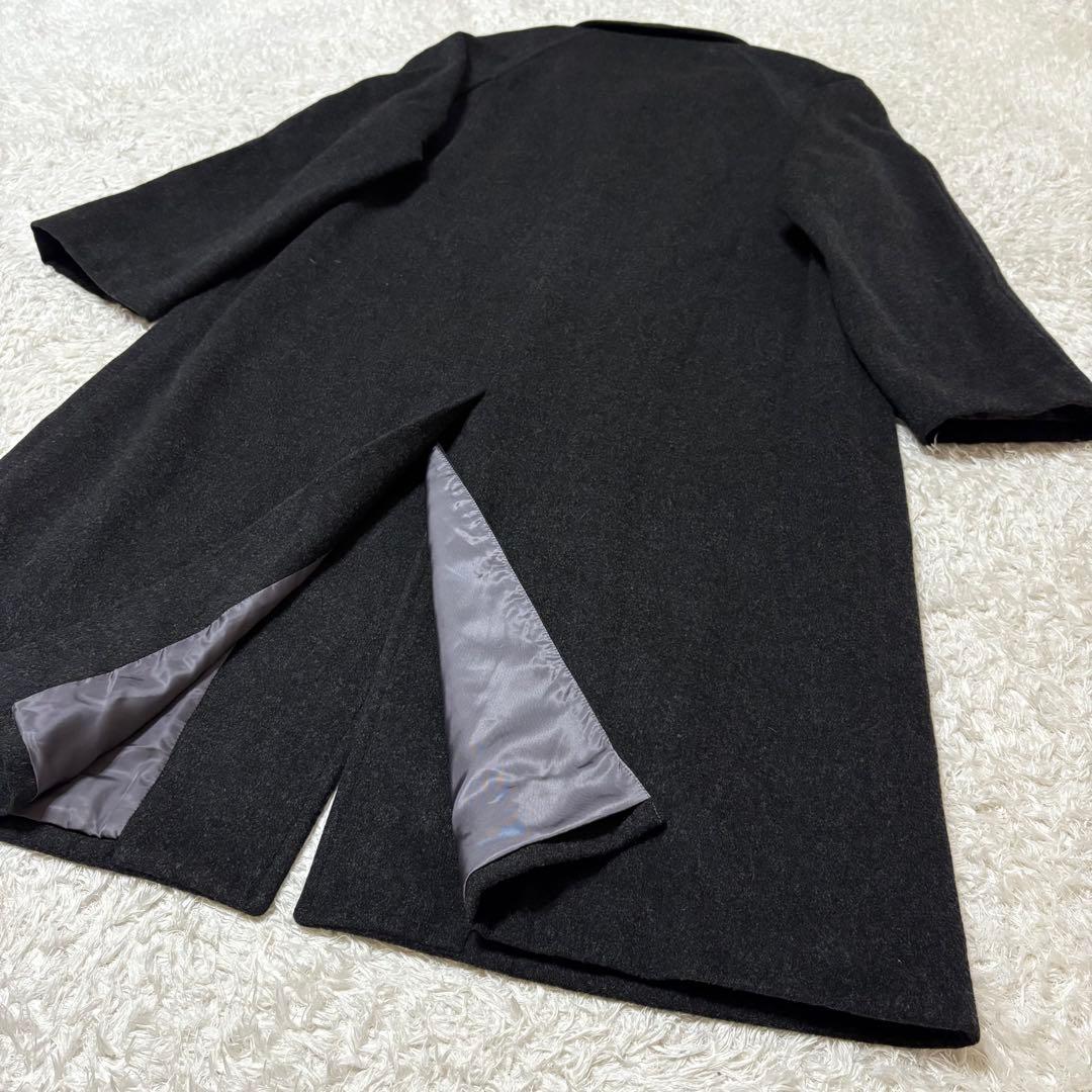 美品　ポロバイラルフローレン　ステンカラーコート　ロング丈　ダークグレー　XL