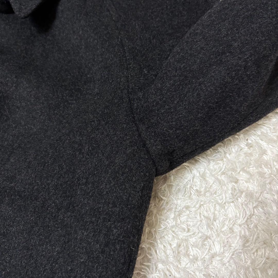 美品　ポロバイラルフローレン　ステンカラーコート　ロング丈　ダークグレー　XL
