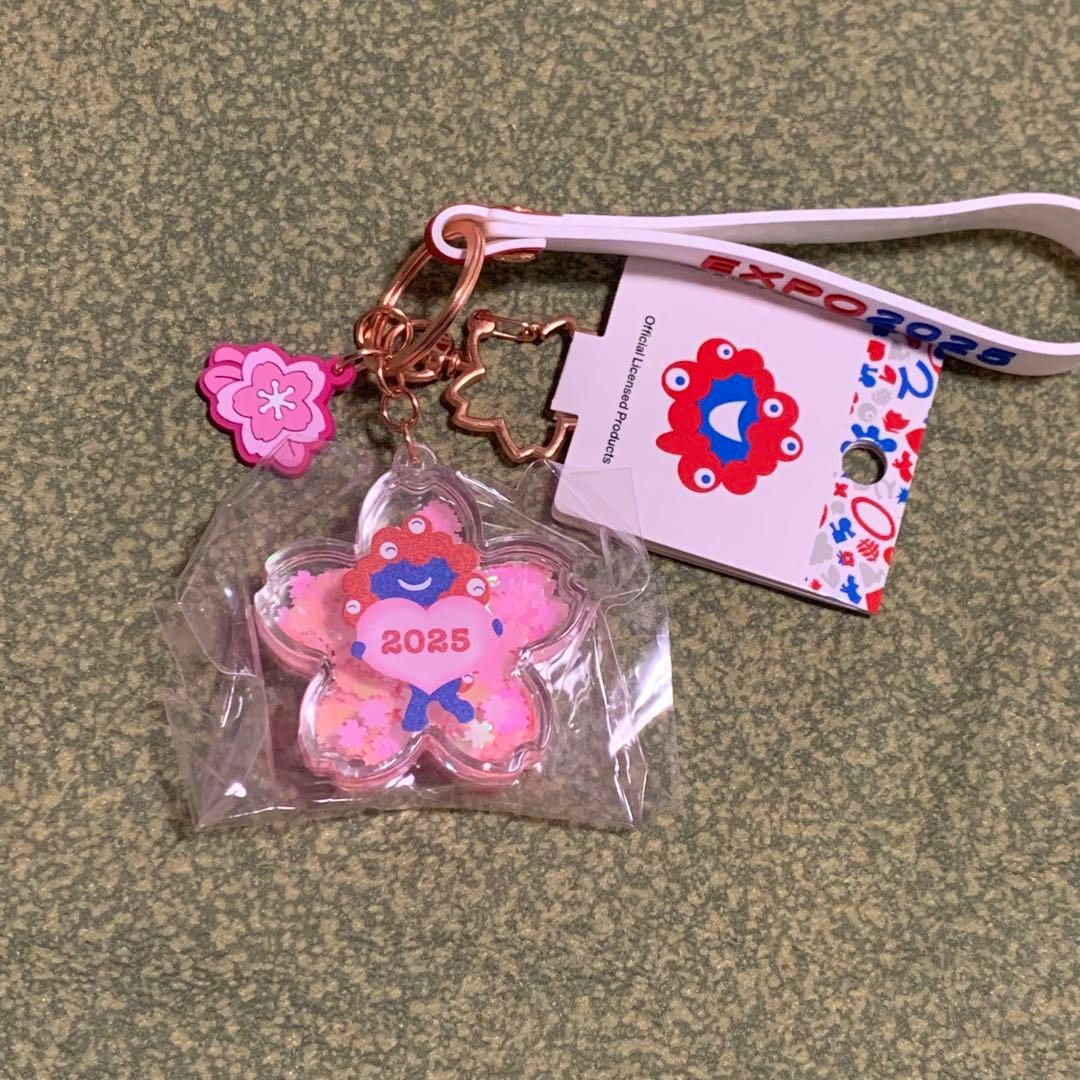 大阪関西万博 EXPO2025 ミャクミャク クリア キーホルダー ハート 桜