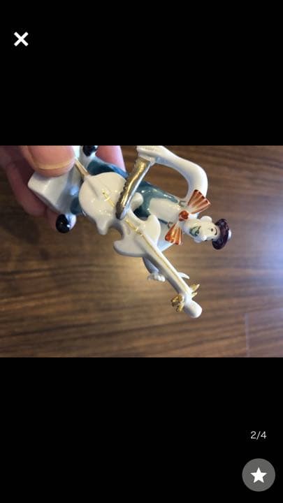 箱なし　マイセン　置物　ノコギリ　チェロ　ピエロ