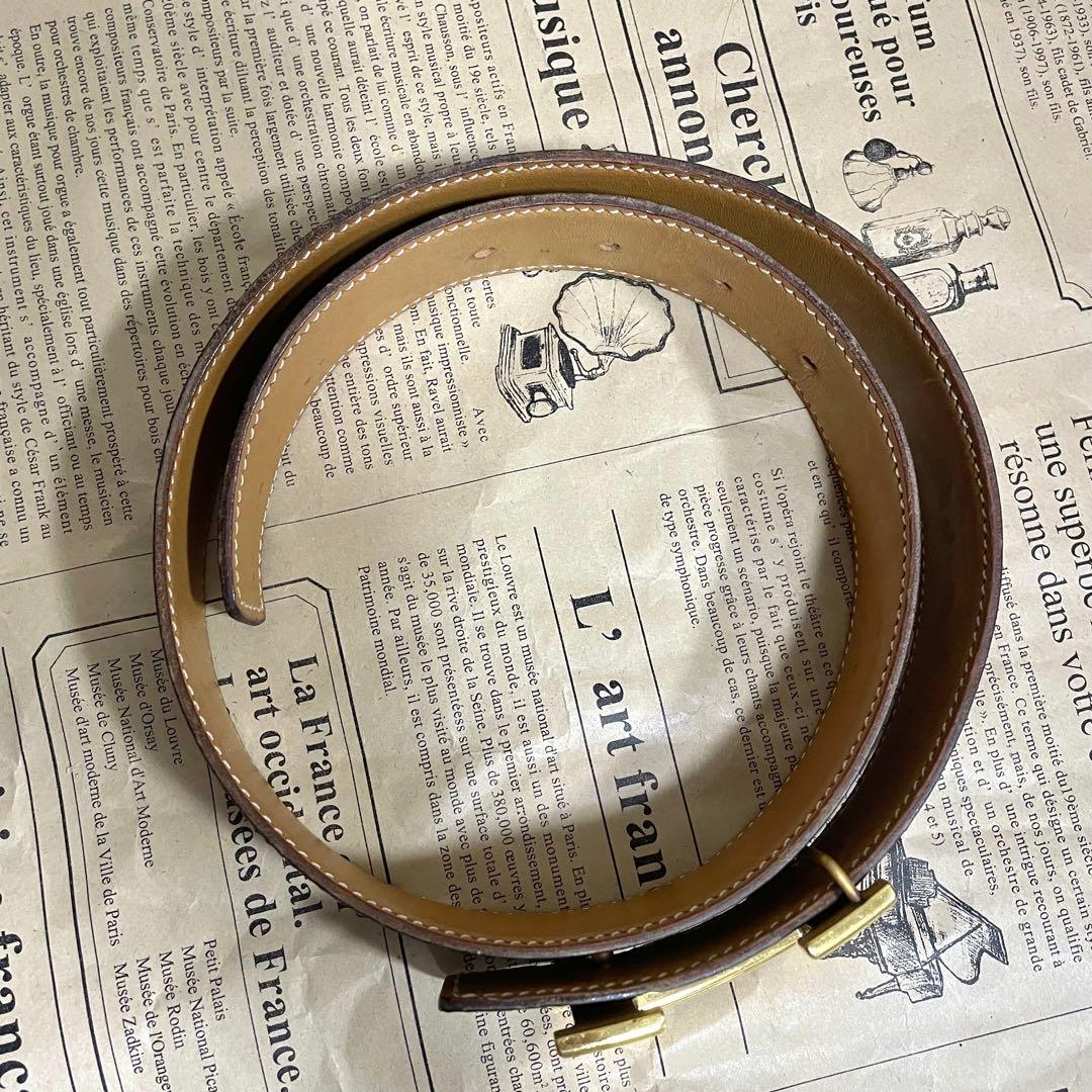 エルメス コンスタンス ブラウン レザー ベルト HERMES