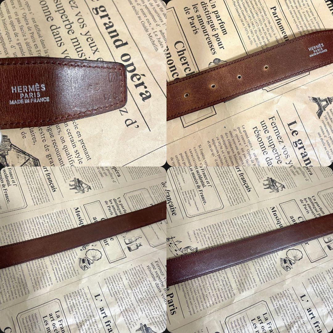 エルメス コンスタンス ブラウン レザー ベルト HERMES