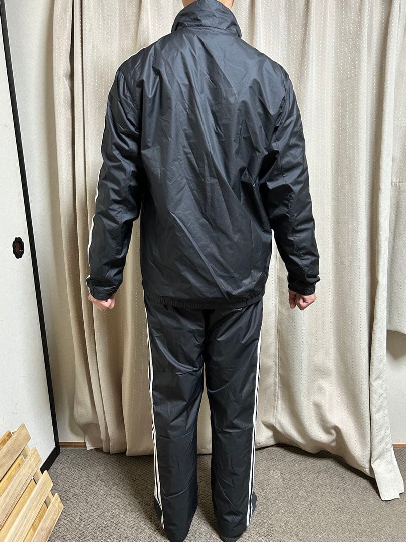 adidas ブラック ウィンドブレーカー Mサイズ - メルカリ