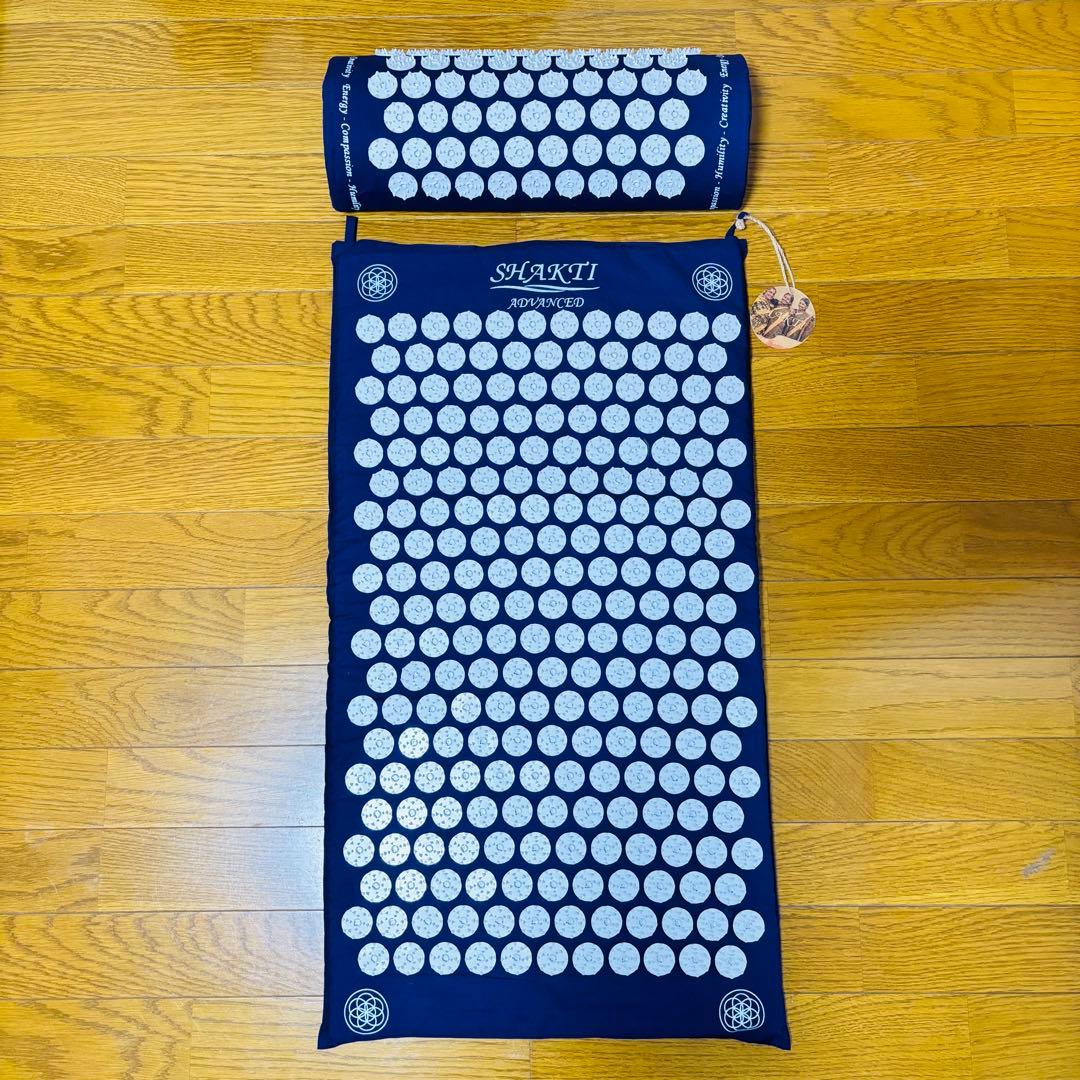 【正規品美品】シャクティマットピローセット　レベル3 アドバンス　ネイビー　枕