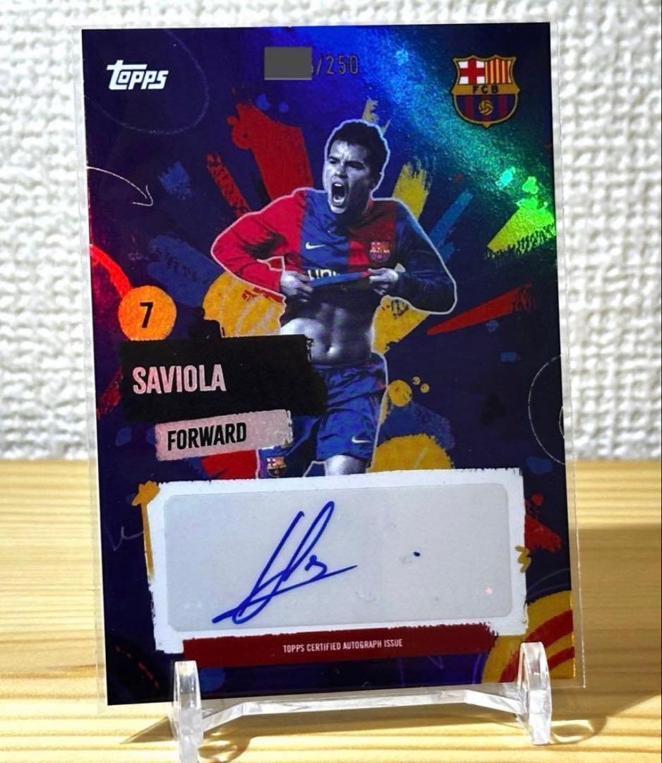 サビオラ 直筆サインカード SAVIOLA AUTO FC Barcelona - メルカリ