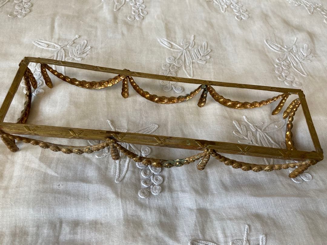 フランス アンティーク 薔薇のガーランド 小箱 陶器 ボックス 小箱19世紀