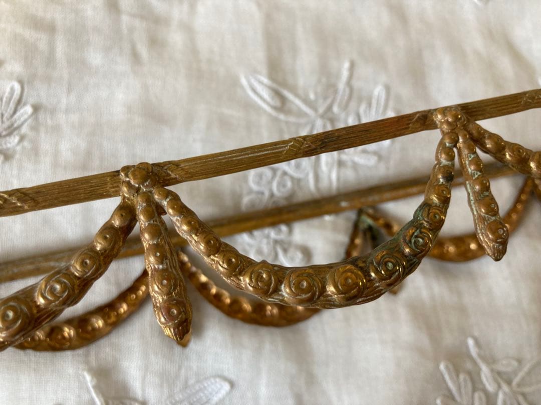 フランス アンティーク 薔薇のガーランド 小箱 陶器 ボックス 小箱19世紀