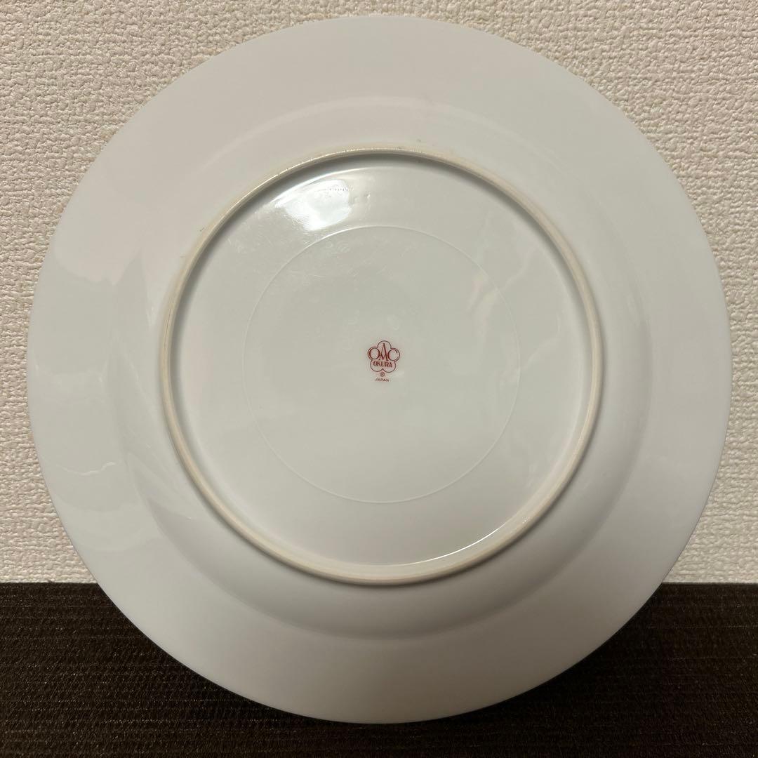 大倉陶園　呉須正倉院　ディナープレート　25.5cm プラチナ彩　ミートプレート