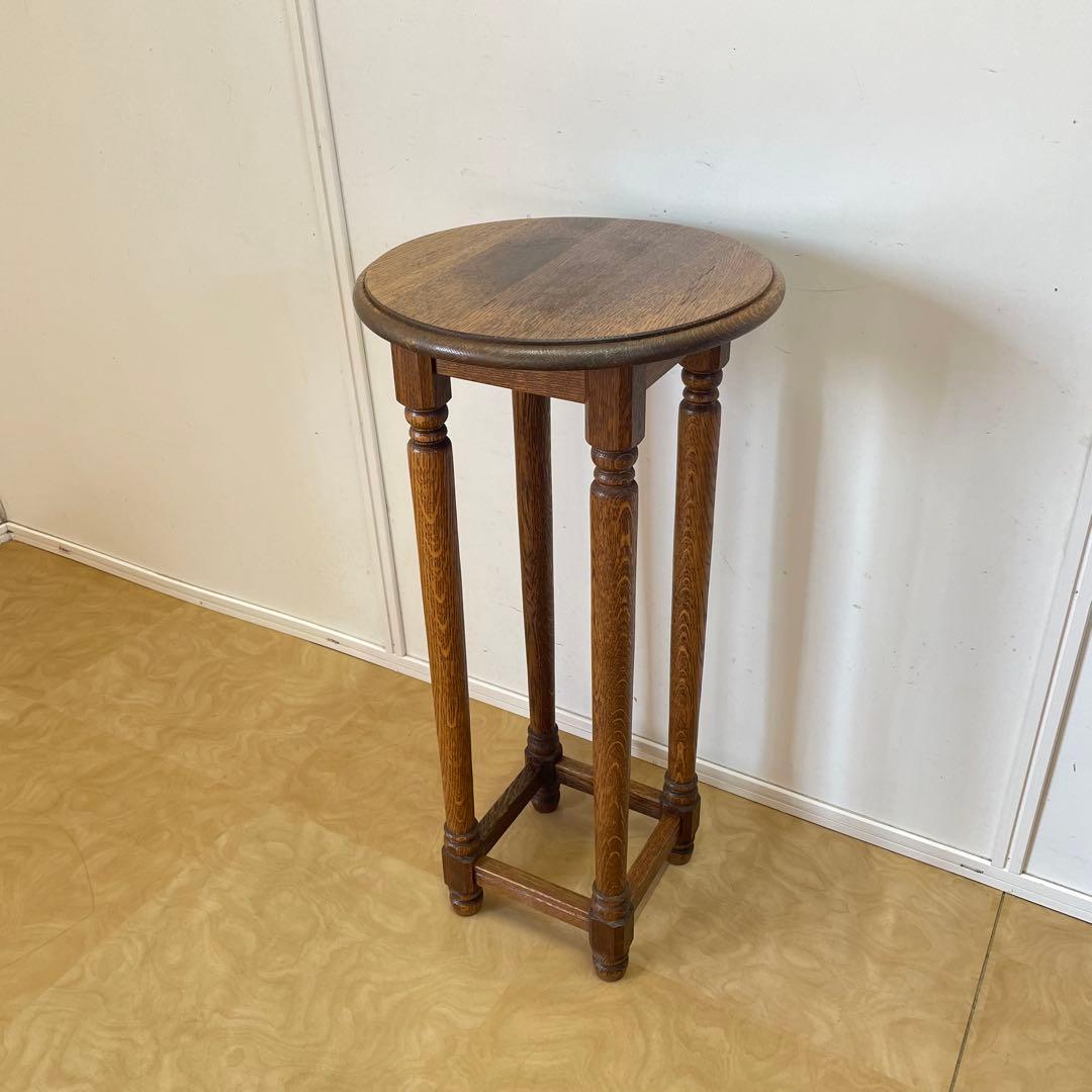 オーク材 フラワースタンド 花台 サイドテーブル コンソール アンティーク