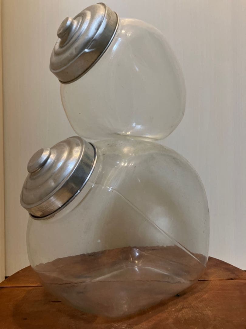 ◆◆専用◆◆親子ねこ瓶2個セット◇ガラス菓子瓶◇駄菓子瓶◇昭和レトロ◇古道具