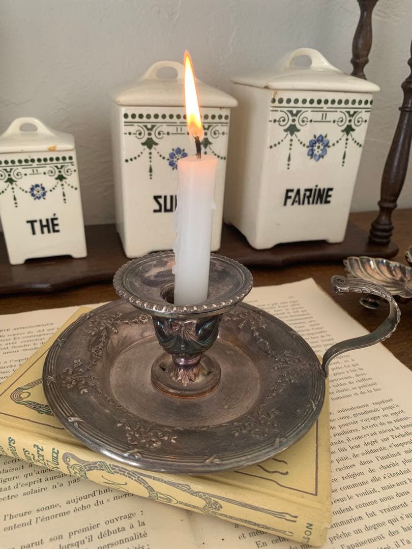 イングランド　キャンドルホルダー　ブロカント