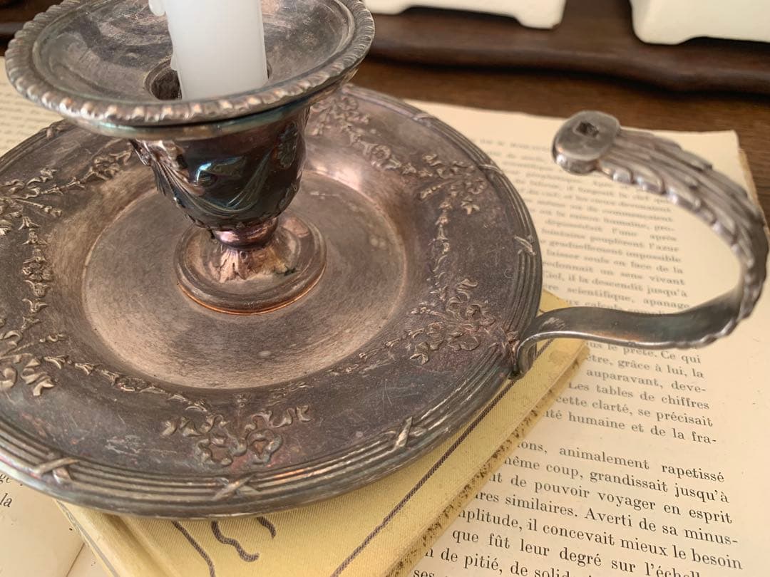 イングランド　キャンドルホルダー　ブロカント