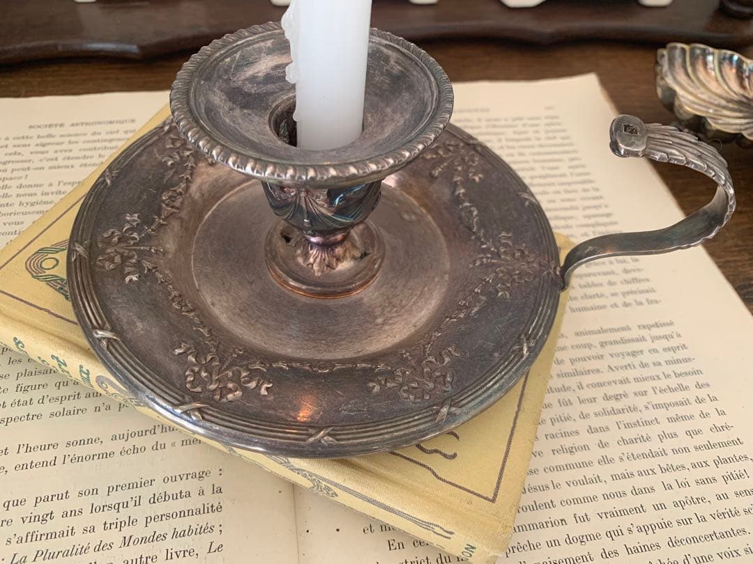 イングランド　キャンドルホルダー　ブロカント