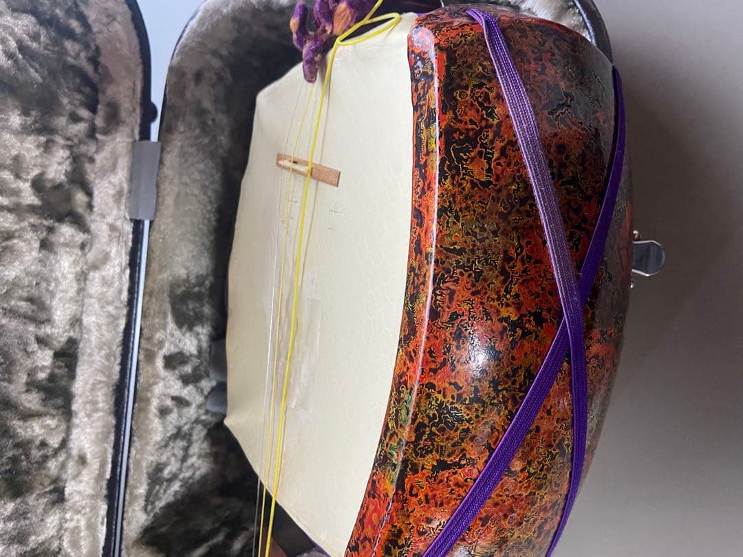 天*水様 三味線　ハードケース付き　津軽三味線？