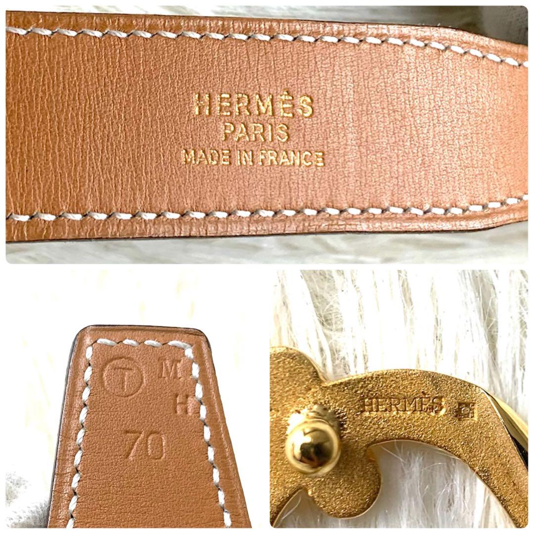 【極美品】エルメス ベルト フォンスベル リバーシブル 黒 ゴールド 男女兼用