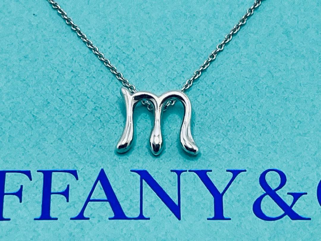 c750 希少 美品ティファニー アルファベット「m」イニシャル「M