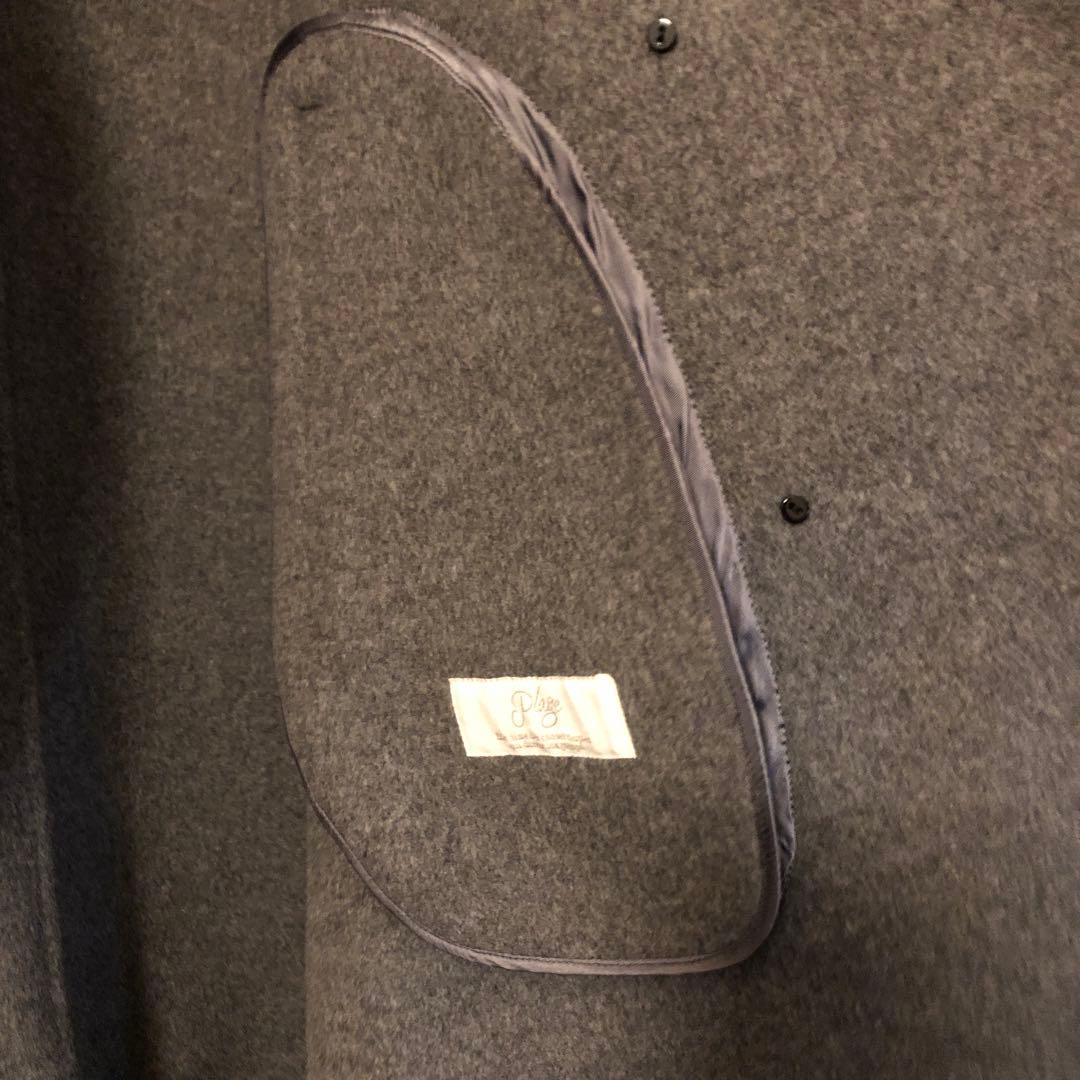 プラージュ　グレー ダブルブレスト ロングコート　38 美品