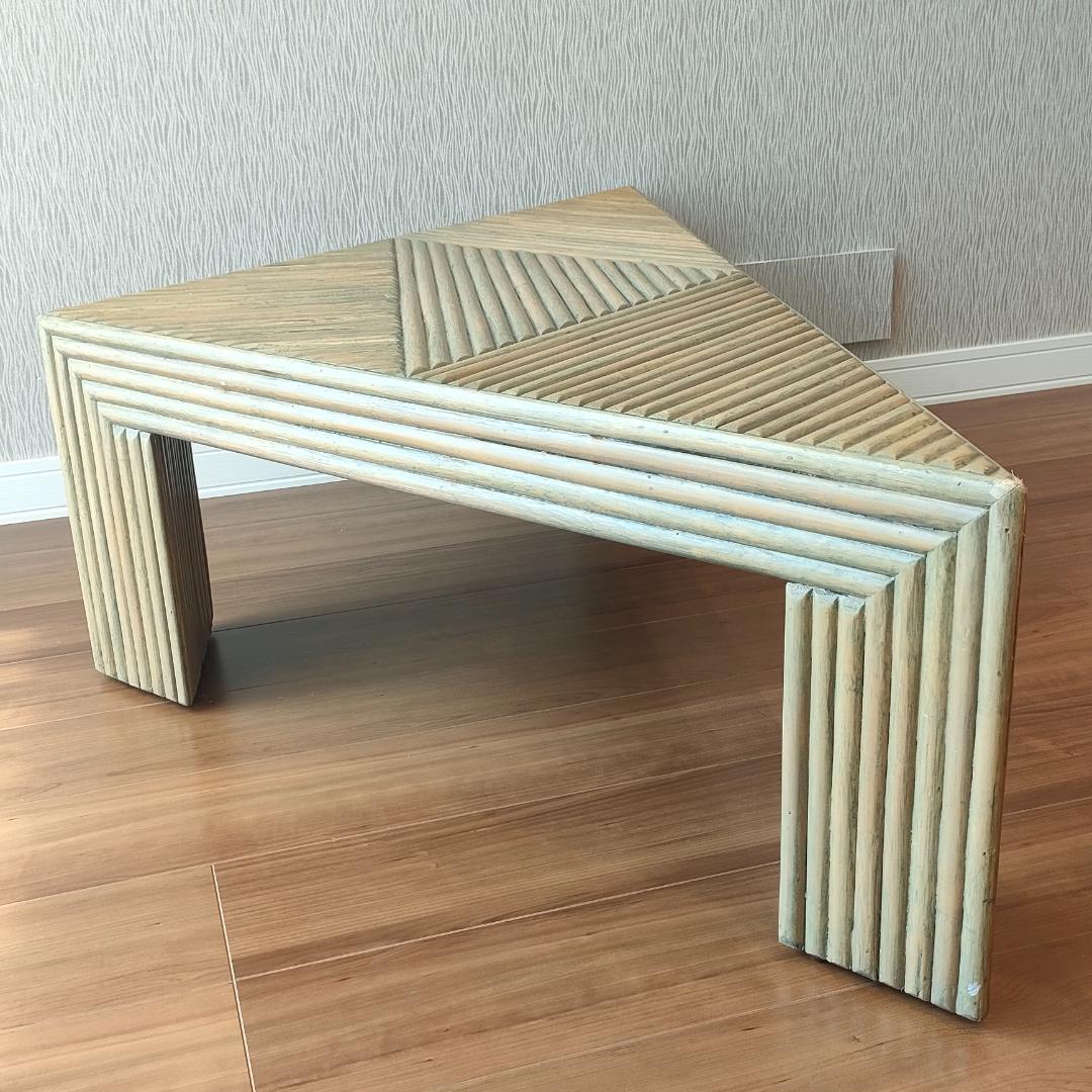 カサブランカ　ローテーブル　ラタン　コーヒーテーブル