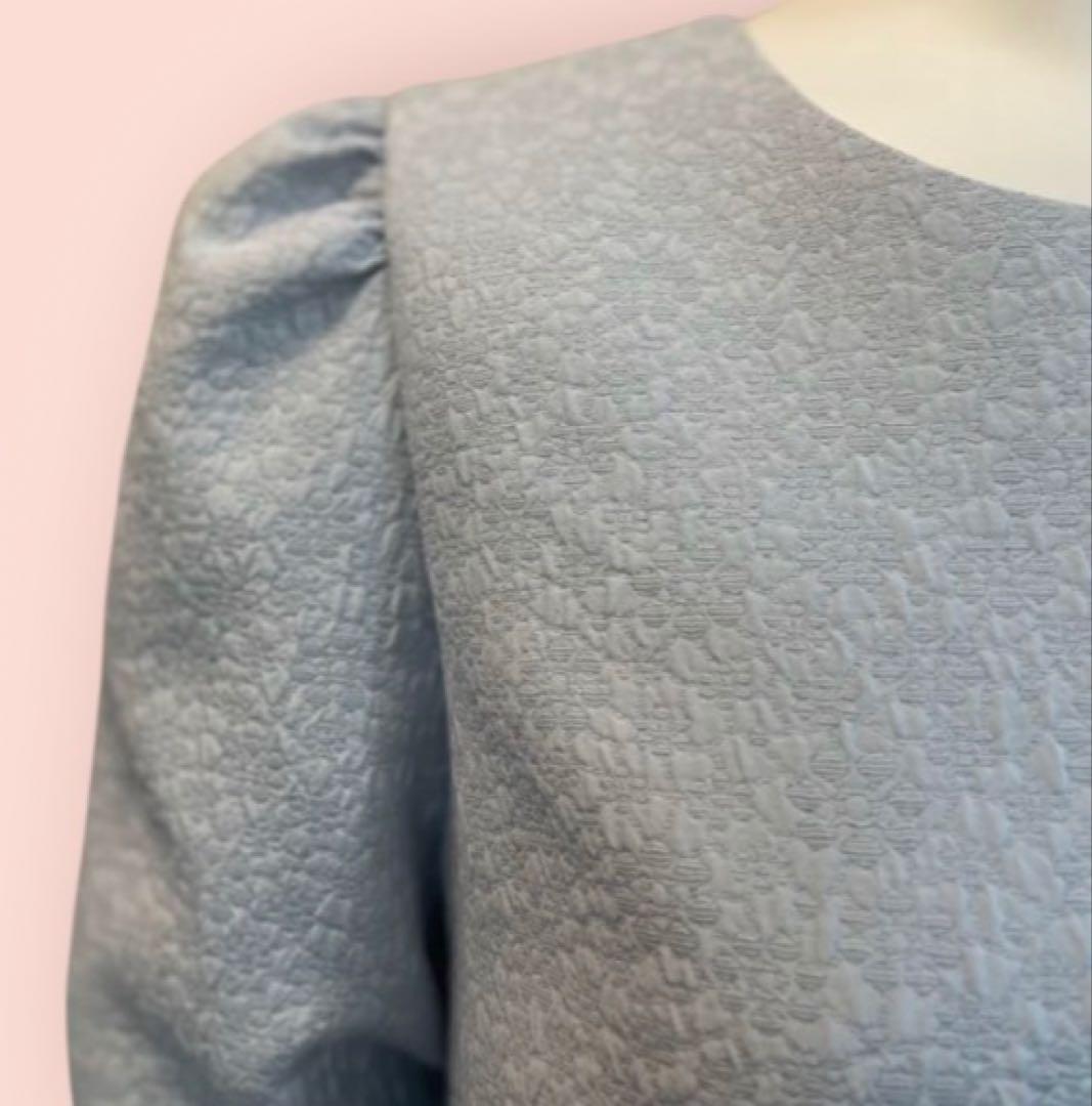 エムズグレイシー♡2025新作♡ライトブルー♡パフスリーブ♡ワンピース♡40