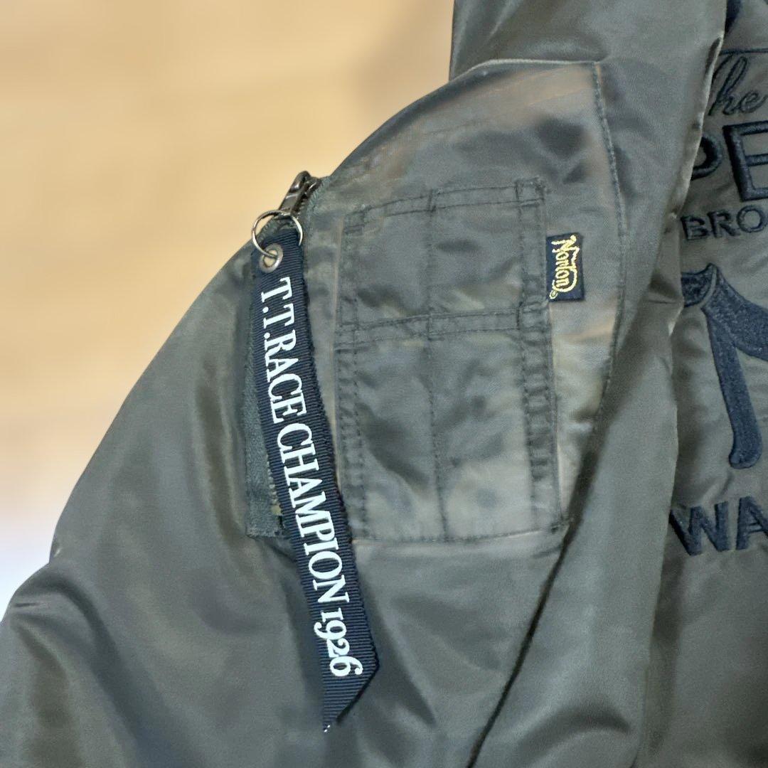 ノートン リバーシブルブルゾン フライトジャケット MA-1 ボア オリーブ M