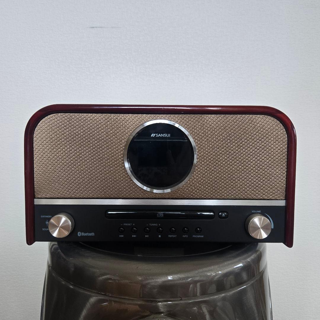 美品】SANSUI CDステレオシステム SMS-800BT ミニコンポ